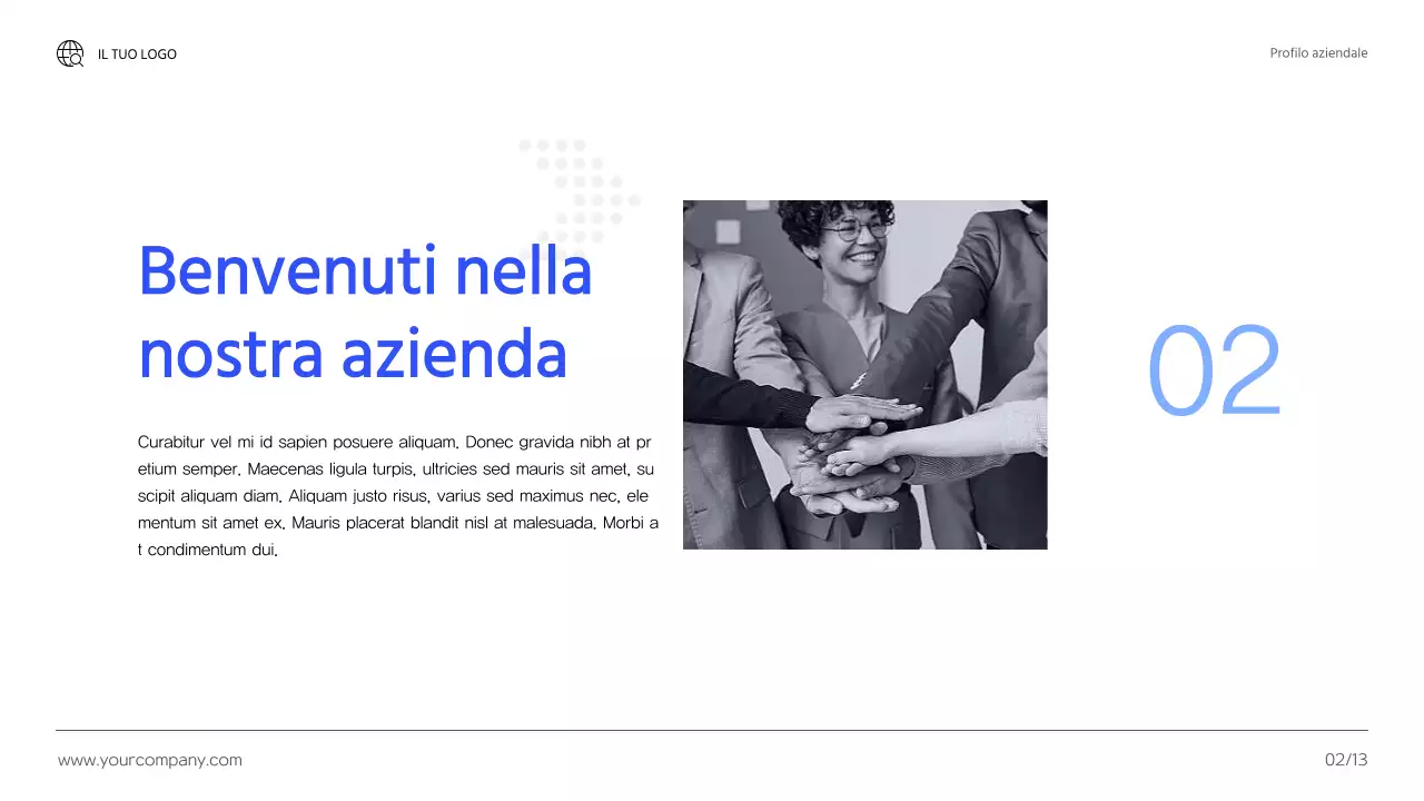 Introduzione dell'azienda Blue Modern Business