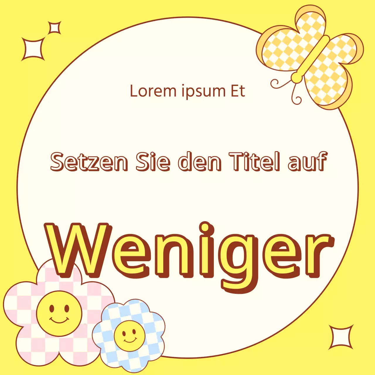 Kitschige frühlingshafte Daumennagel-Ankündigung in Gelb und Hellblau