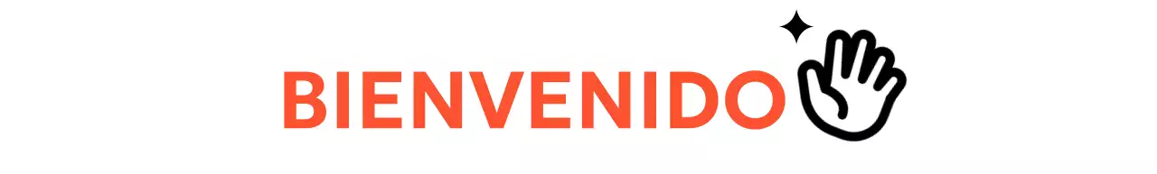 Diseño de bienvenida con un icono de una mano saludando