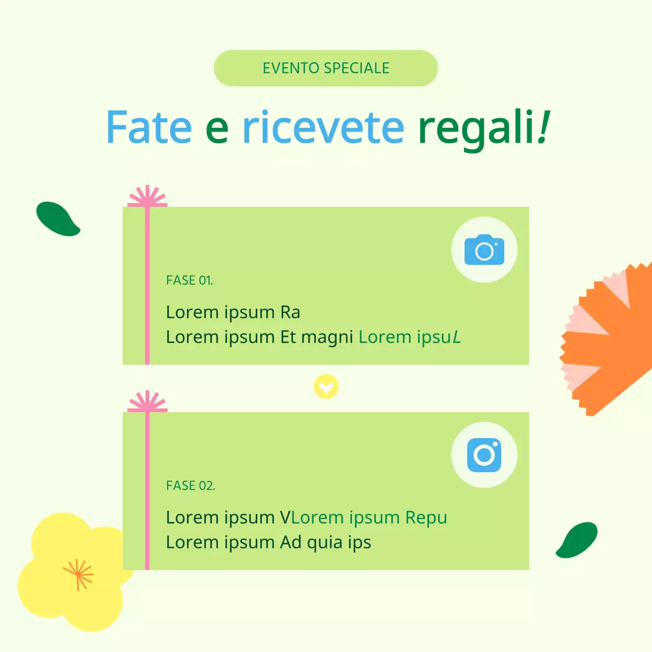 Promuovere la vendita di regali del Mese della Casa Gialla e Verde