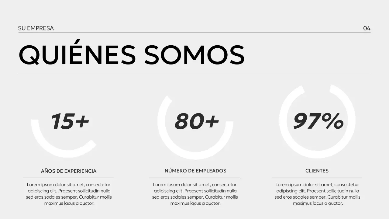 Perfil empresarial minimalista en blanco y negro