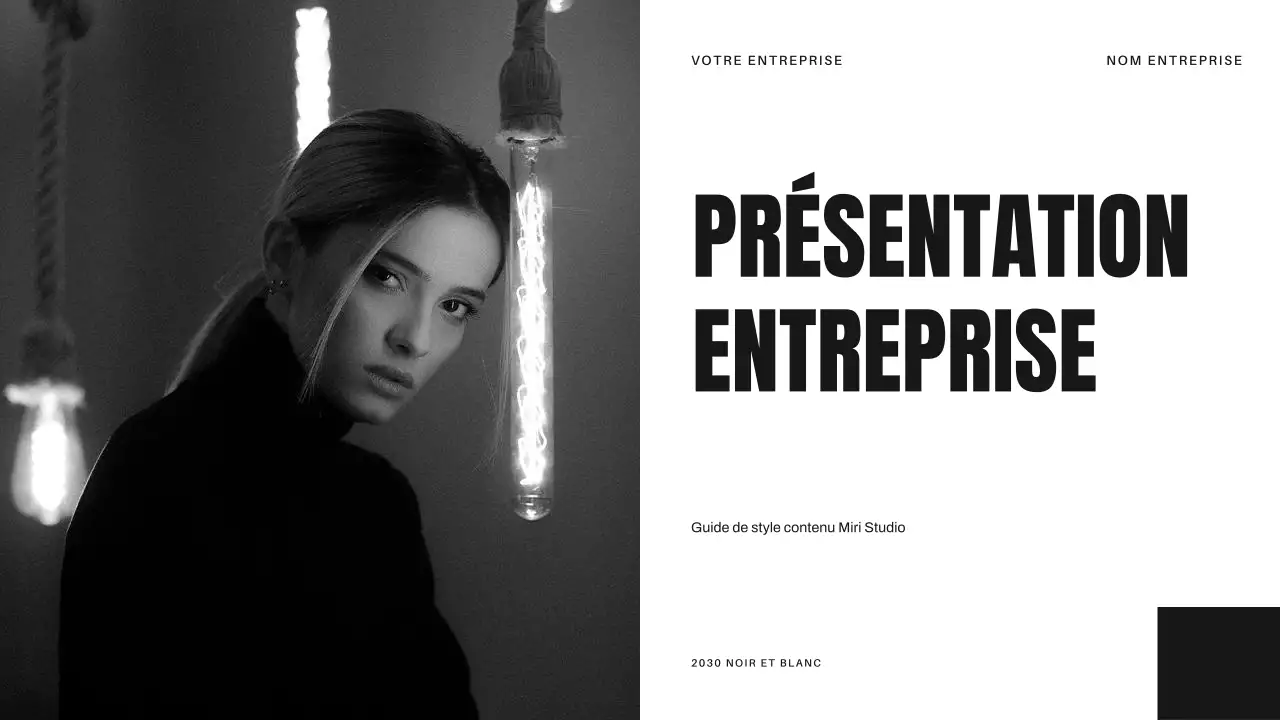 Stratégie commerciale minimale en noir et blanc