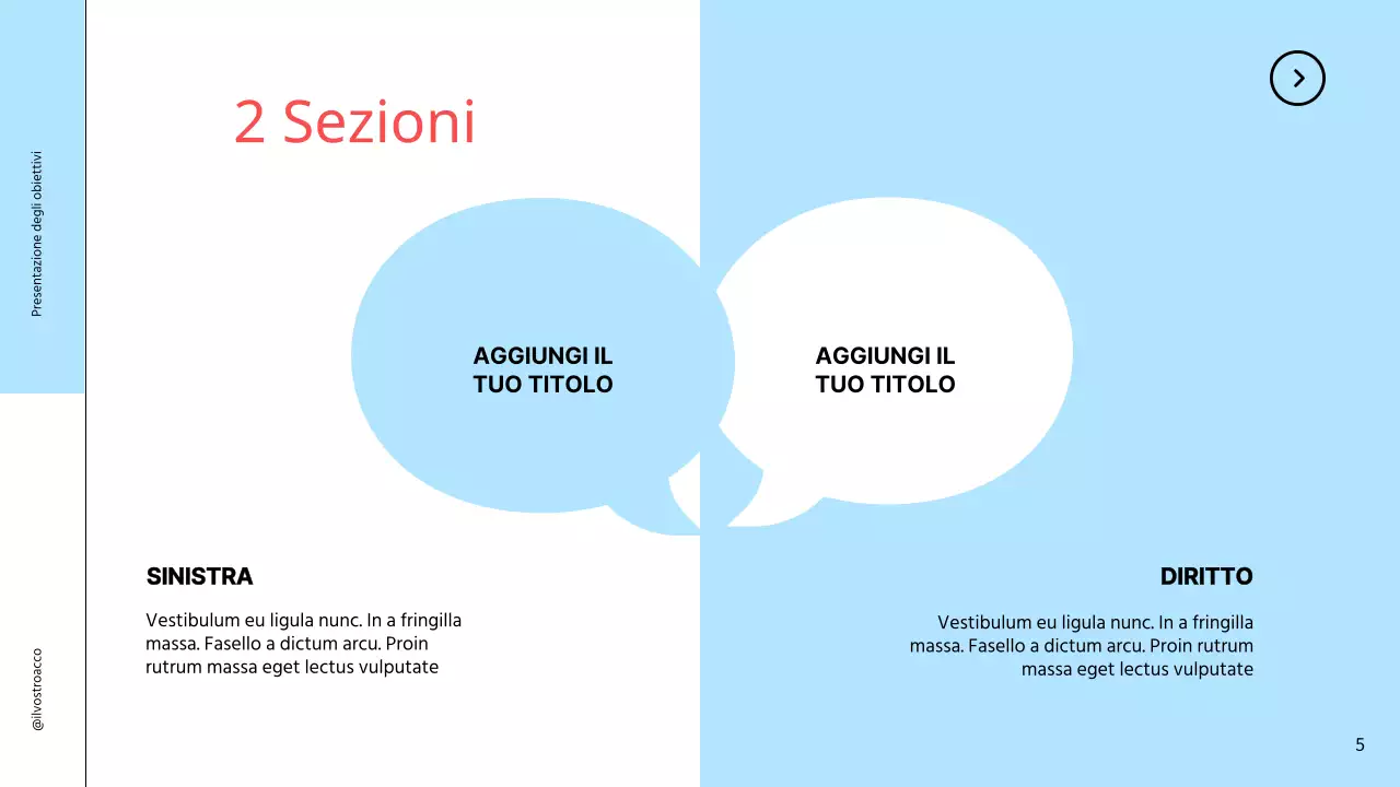 Sky Blue Presentazione degli obiettivi semplici per la strategia aziendale