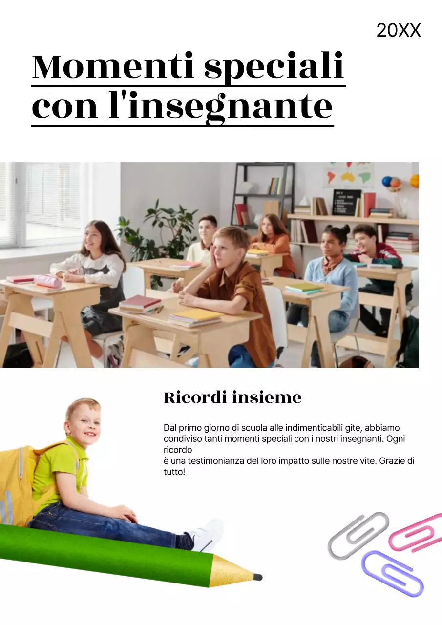 Promuovete una simpatica celebrazione della Giornata dell'Insegnante in bianco e rosso