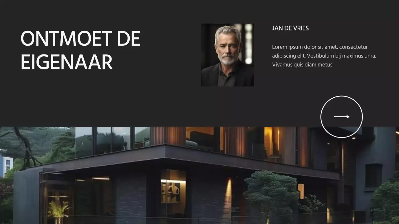 Zwart Modern Architecturaal Bureauvoorstel