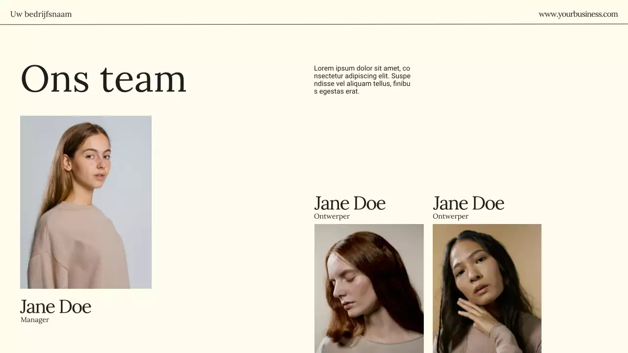 Beige Minimal Business Bedrijfsintroductie