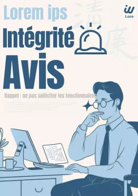 Campagne d'intégrité pop art en bleu et bleu clair