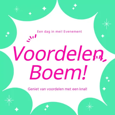 Eenvoudige hoofdpost in mint en hot pink