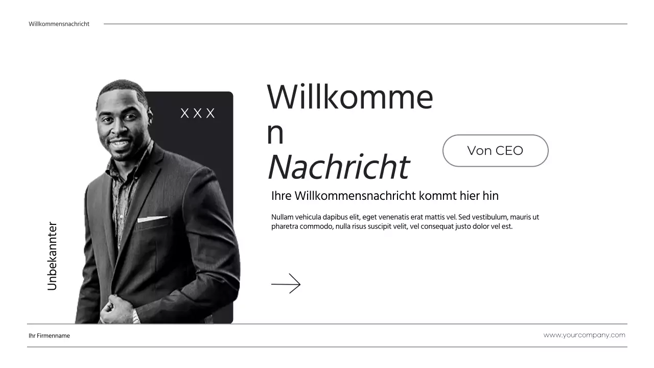 Schwarz Weiß Minimalistisch Business Über uns