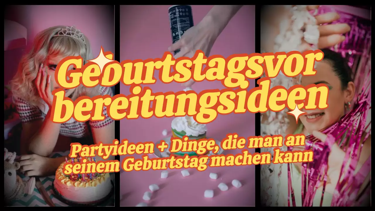 Gelb Orange Trendy Retro Fotorahmen Geburtstag Vlog