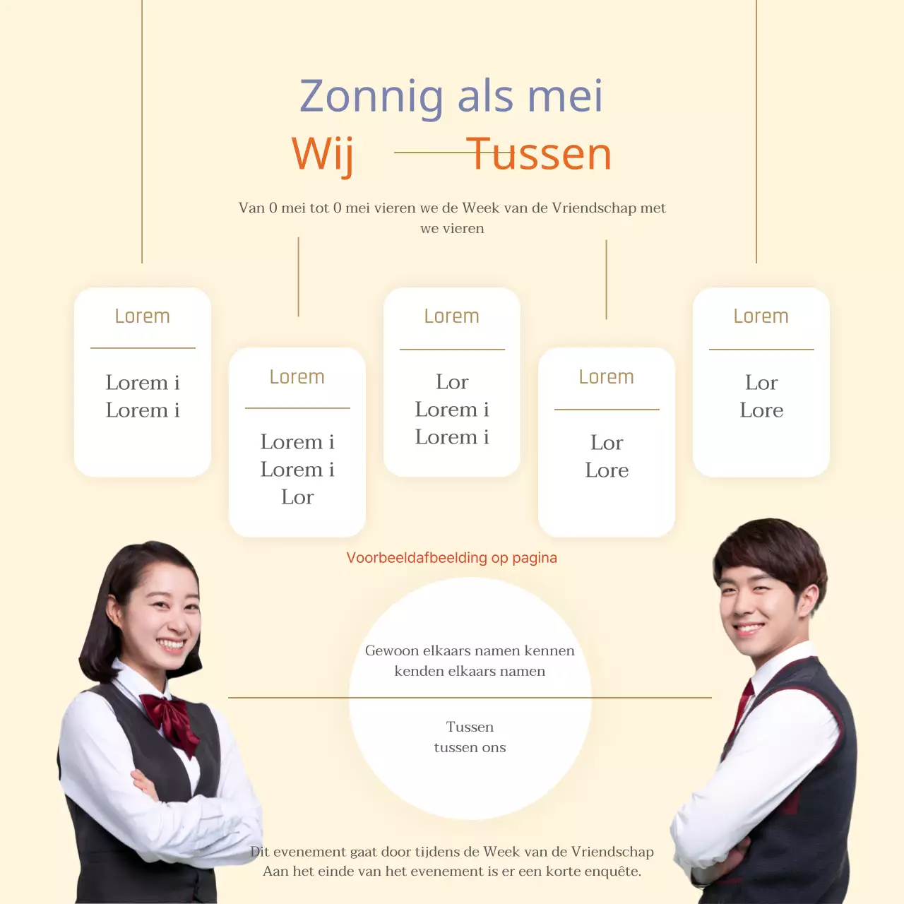 Een moderne geel-witte vriendschaps- en schrijfwedstrijd promoten