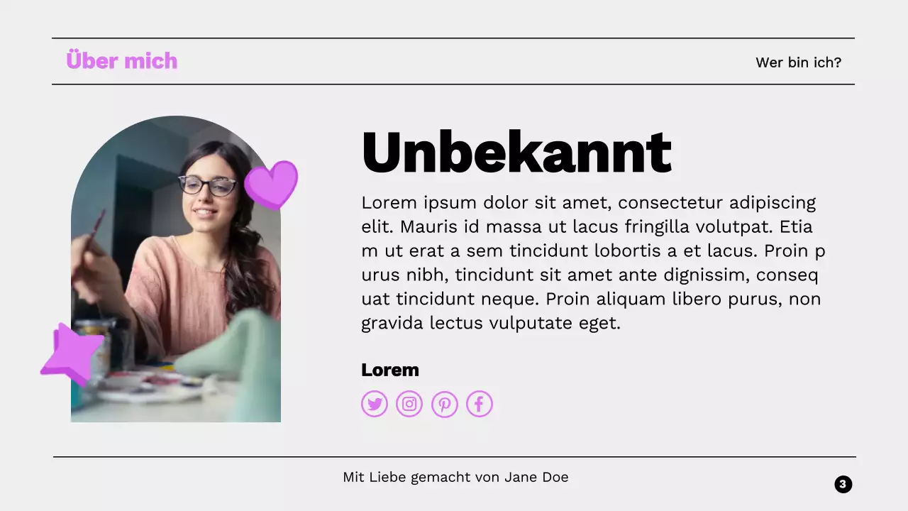 Fliederfarbenes Basic Bold Portfolio