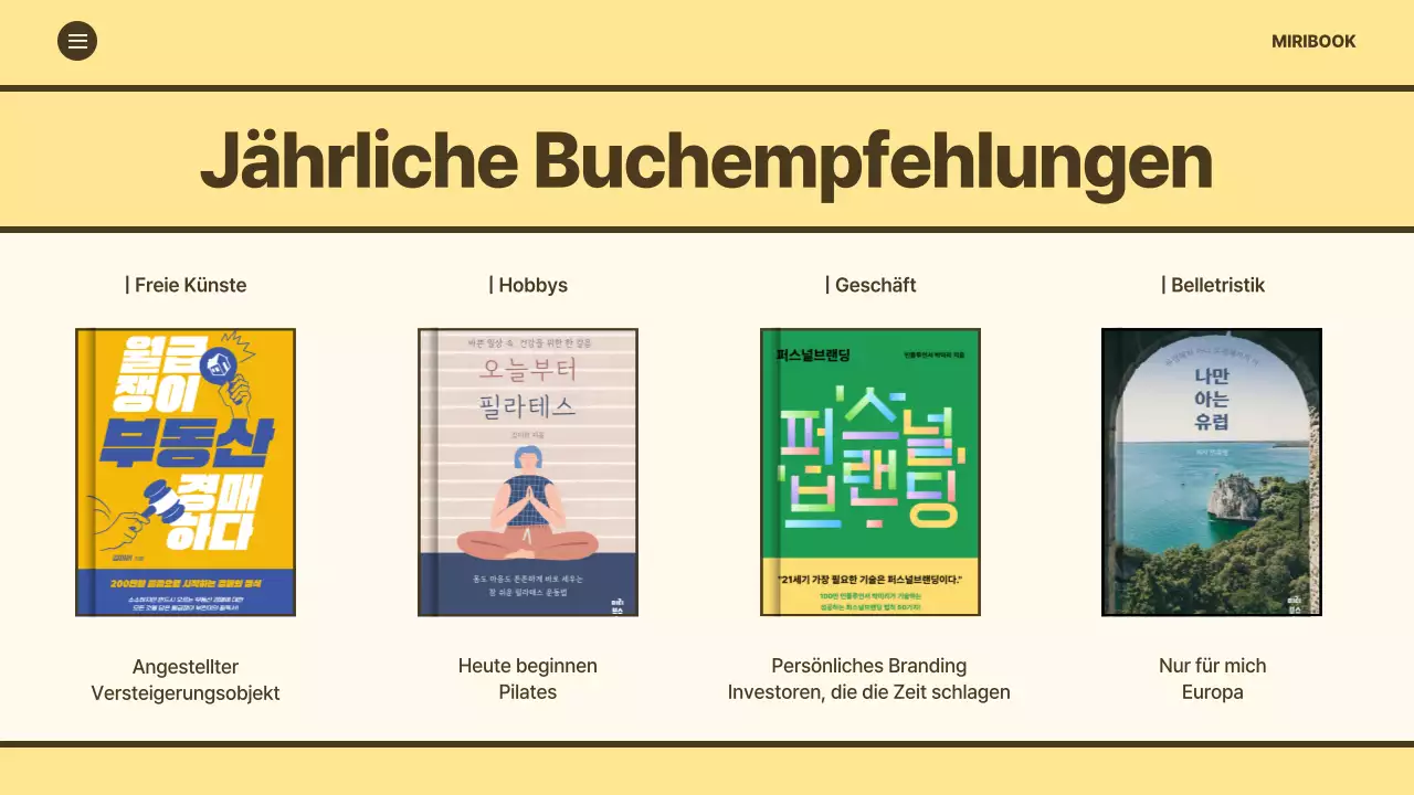Förderung eines minimalistischen Anmeldeleitfadens für den Buchclub mit gelbem Hintergrund