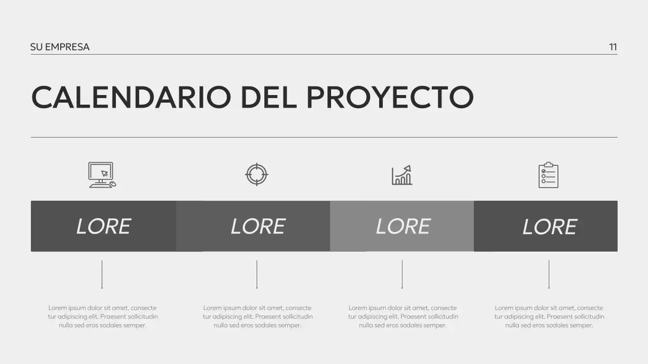 Perfil empresarial minimalista en blanco y negro