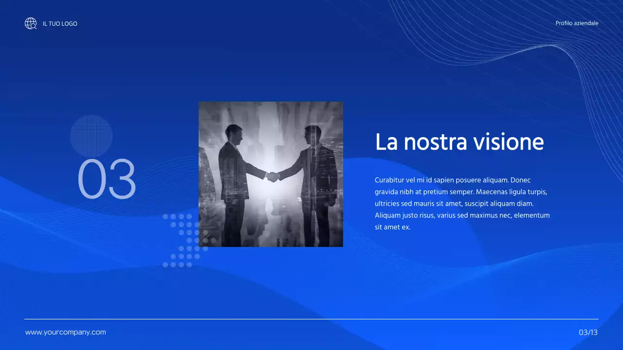 Introduzione dell'azienda Blue Modern Business