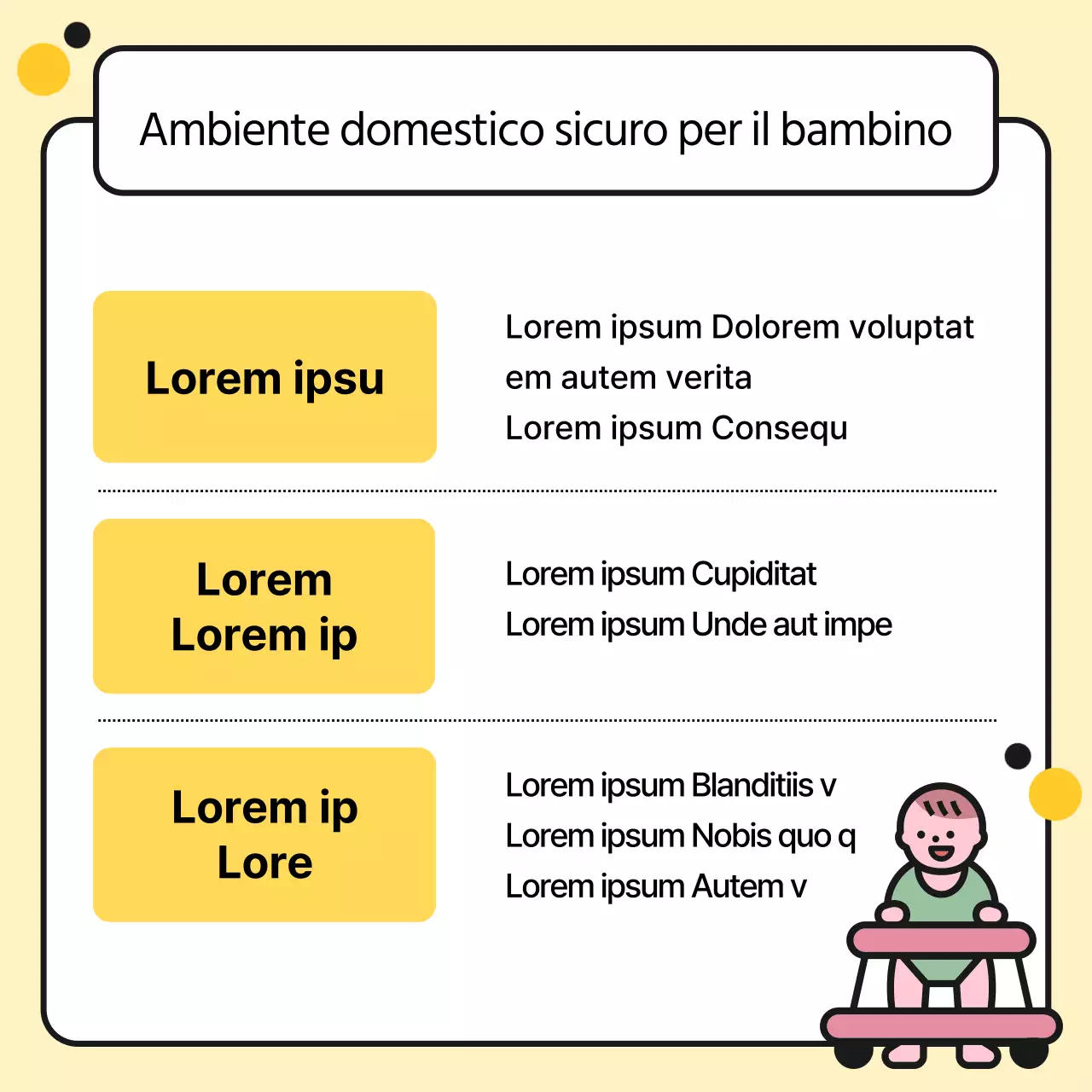 Gli adorabili consigli per i genitori di Yellow