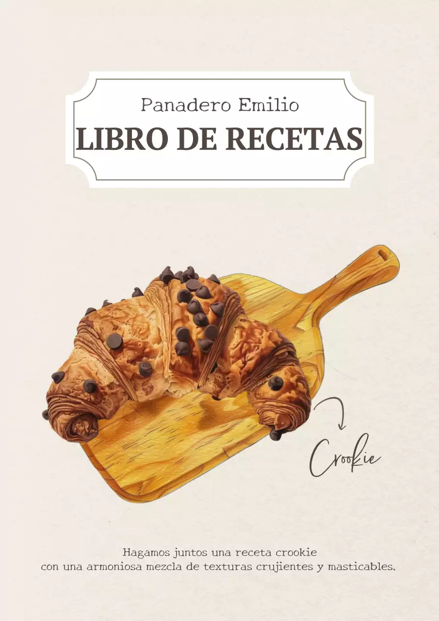 Receta sencilla de galletas croissant en color beige y marrón