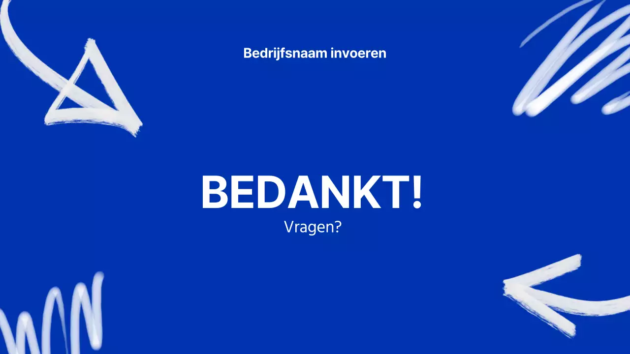 Blue Modern Marker Bedrijf Introductie