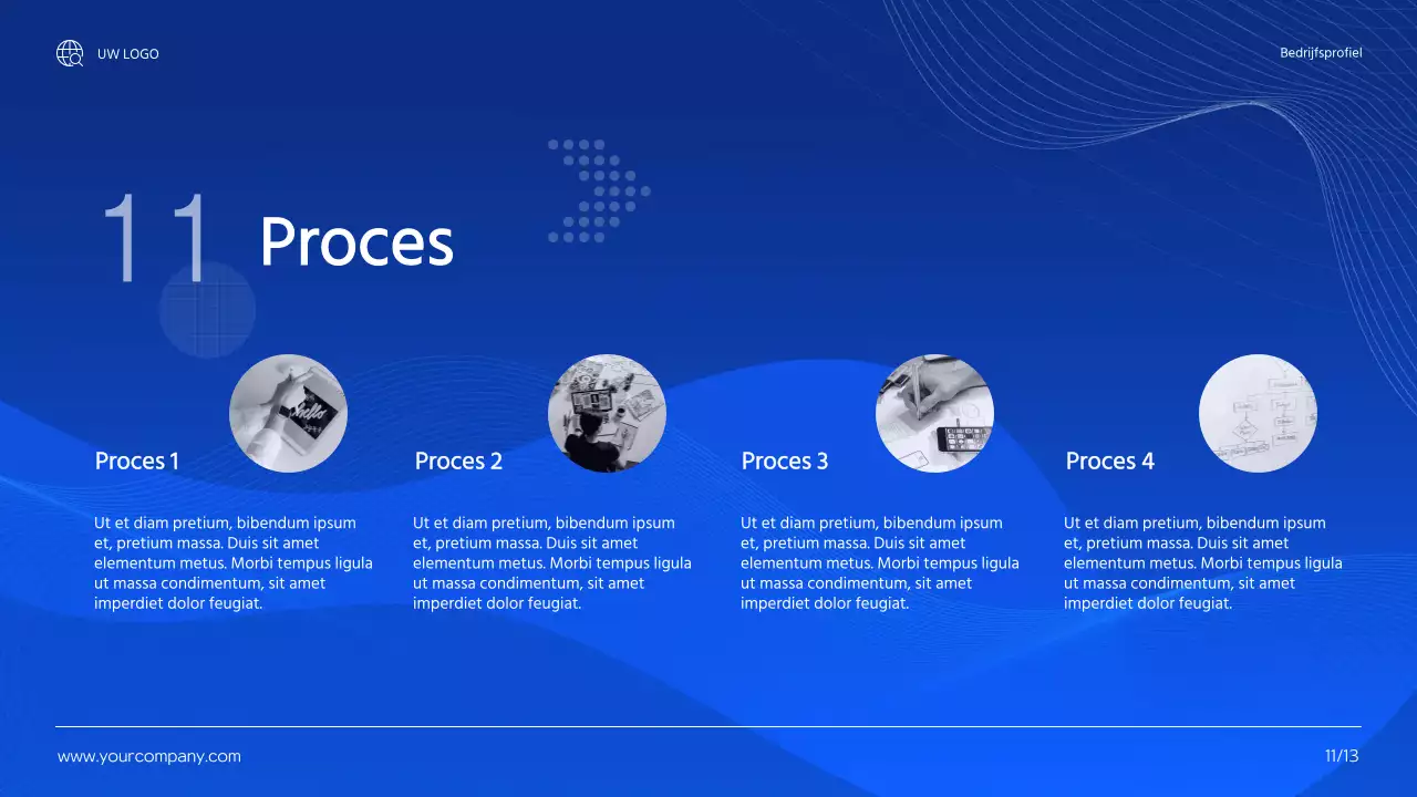 Introductie van Blue Modern Business Company