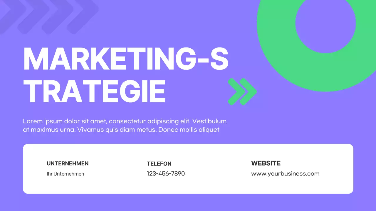 Lila und grün Moderne Marketingstrategie-Kampagne