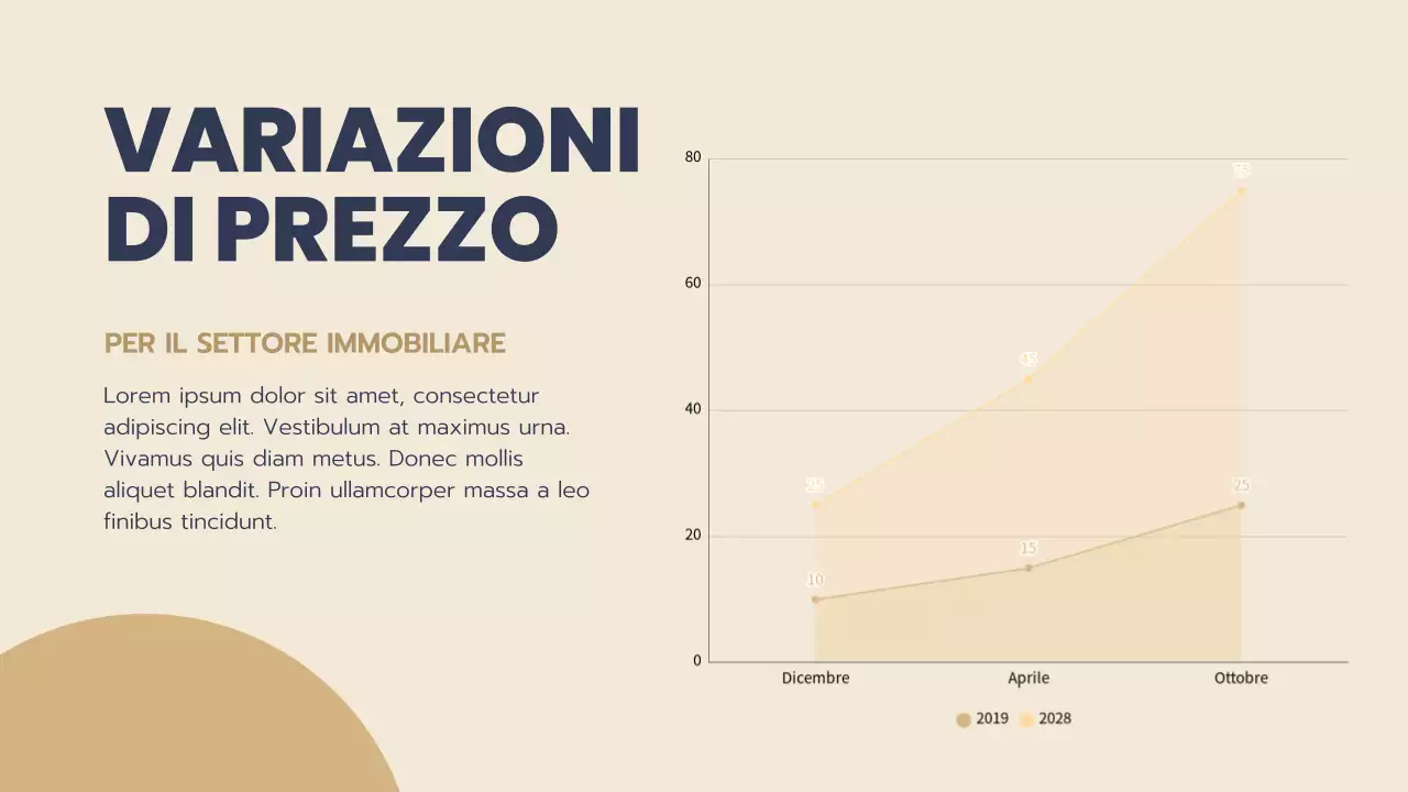 Proposta immobiliare moderna blu e beige