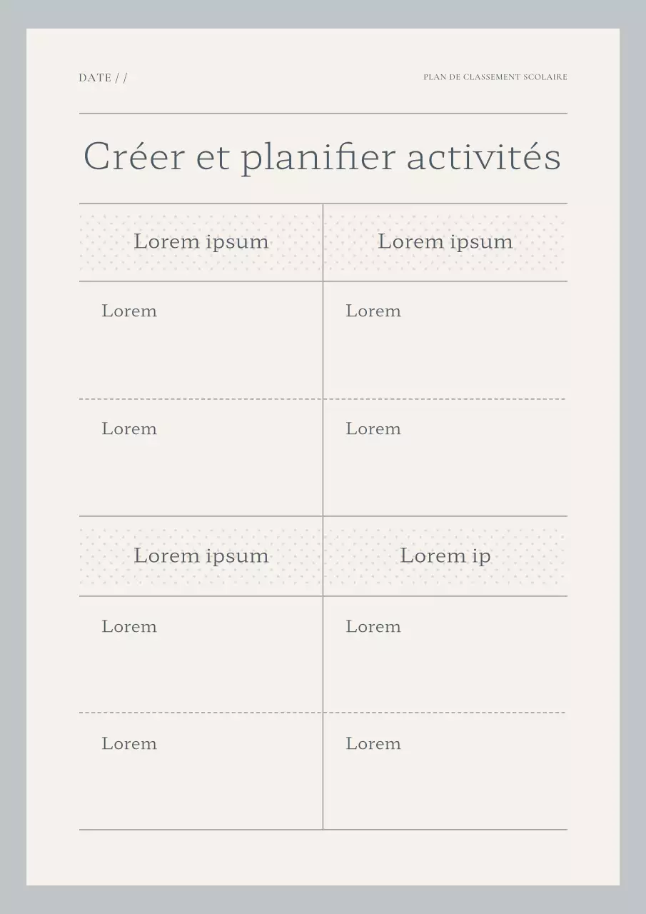 Un agenda simple en bleu clair et ivoire