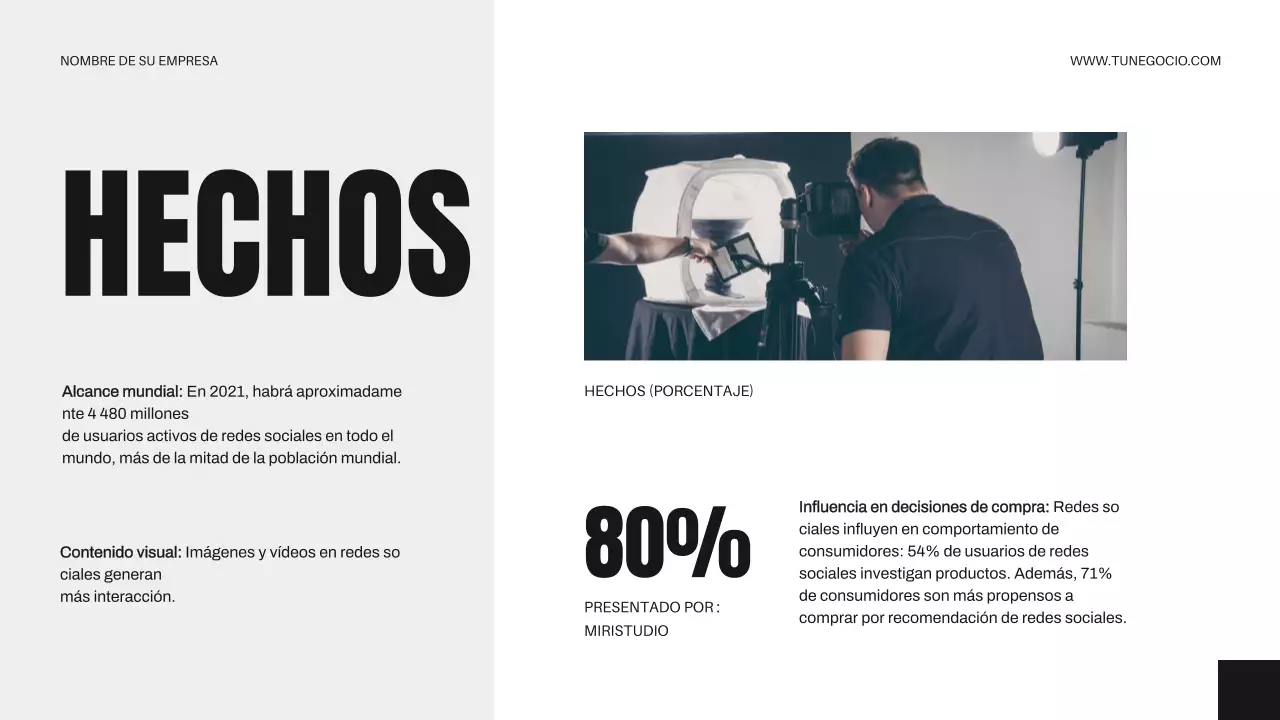 Estrategia empresarial minimalista en blanco y negro