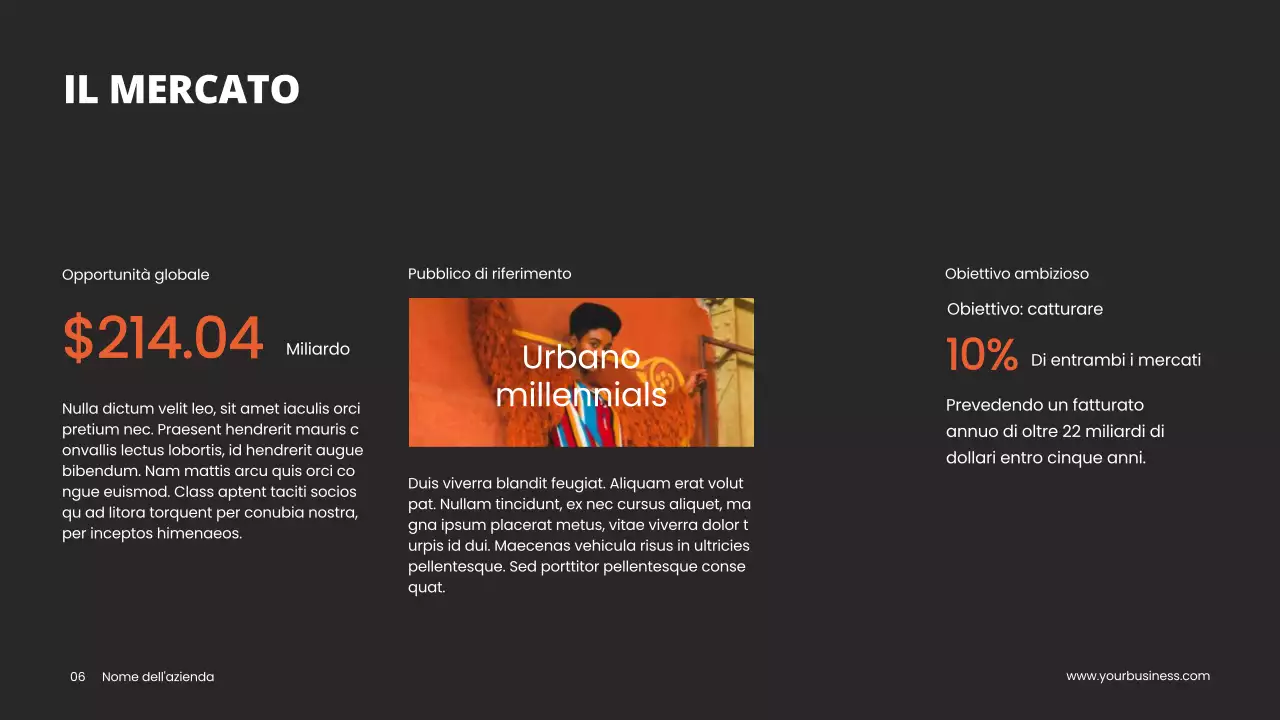 Grigio Arancione Minimal Clean Progetto Pitch Deck Proposta