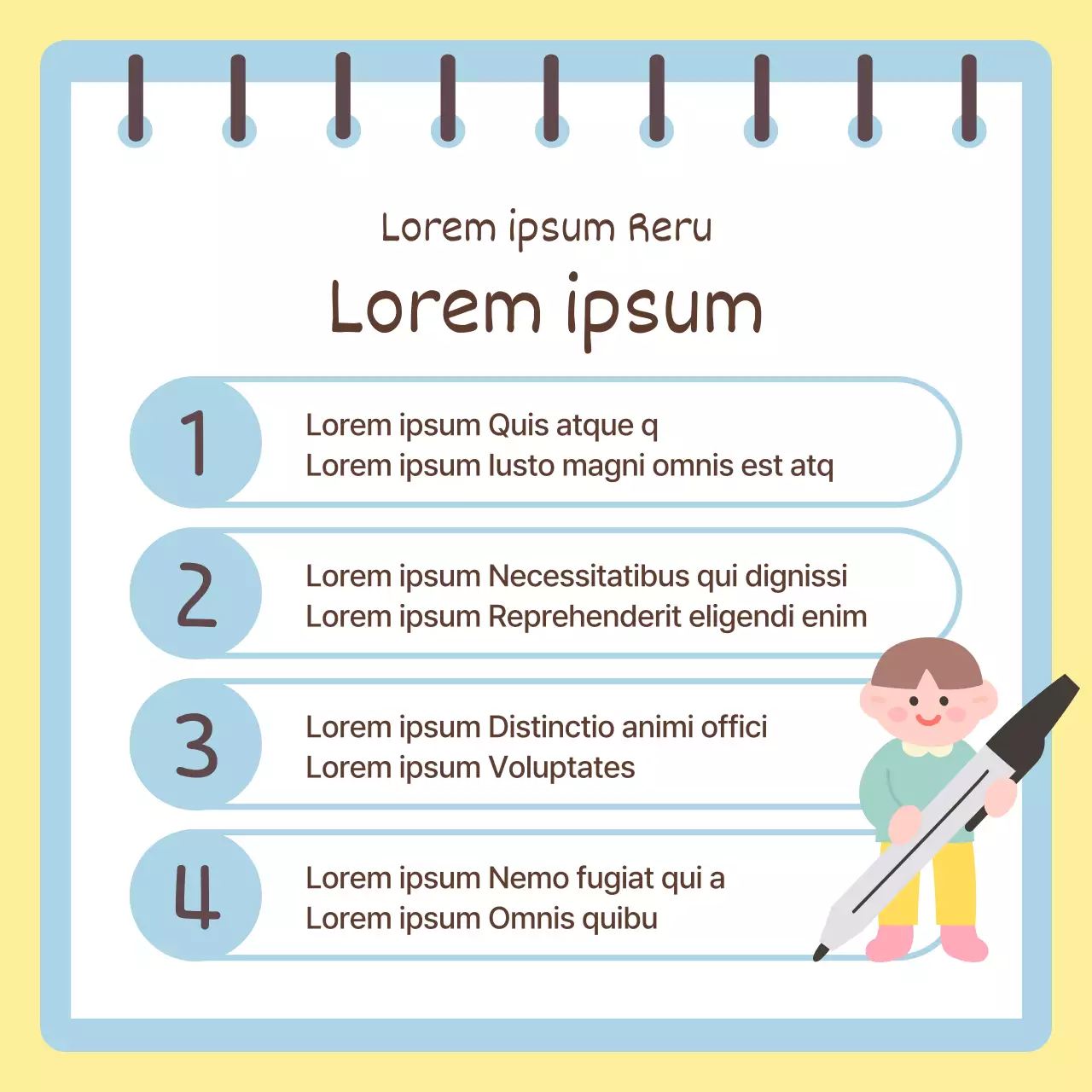 Eine minimalistische Ankündigung für den Kindertag mit gelbem Hintergrund