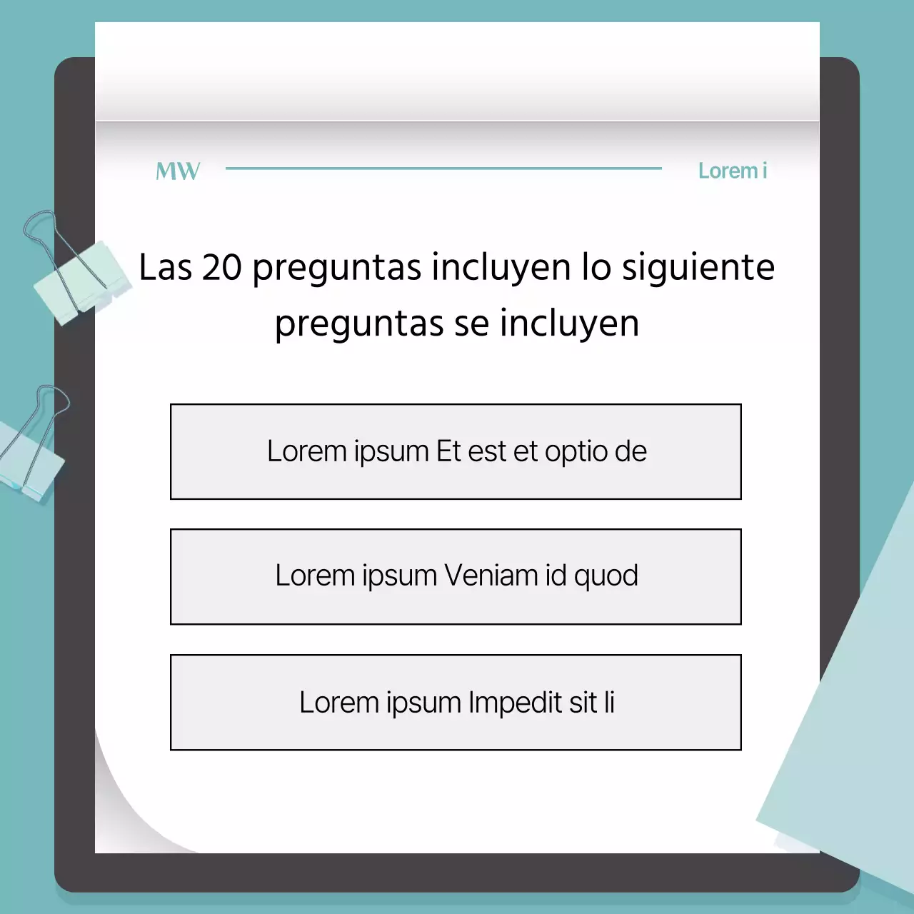 Encuesta sobre programas institucionales modernos en menta y gris