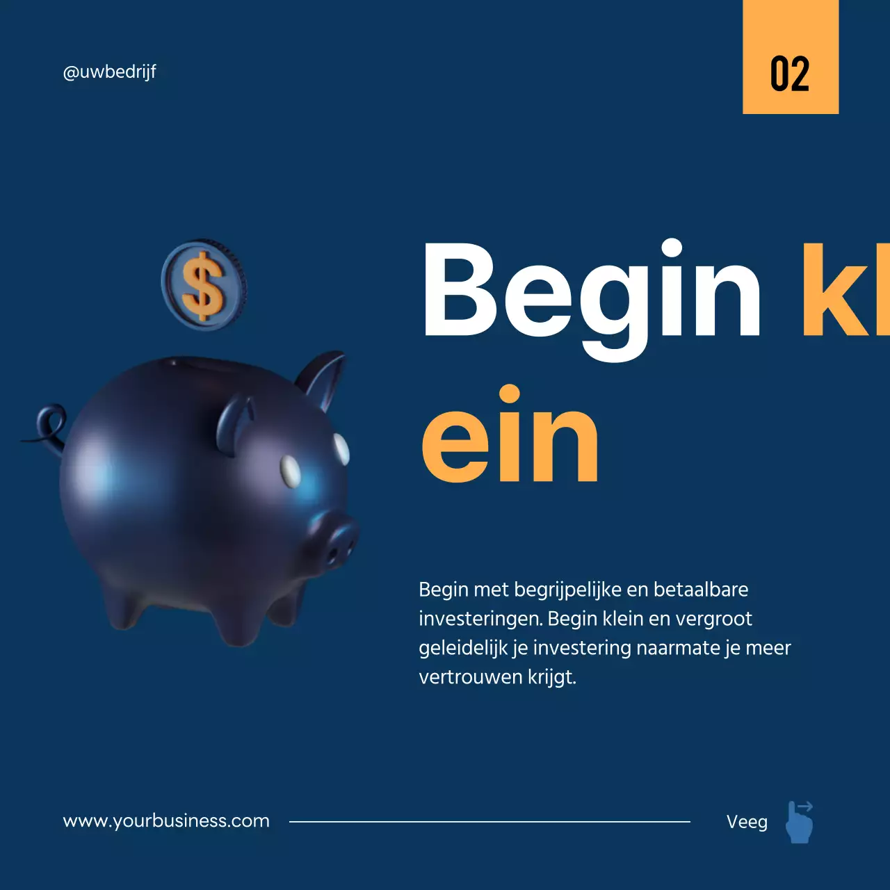 Zwart en Blauw Moderne Investeringsstrategie Gids