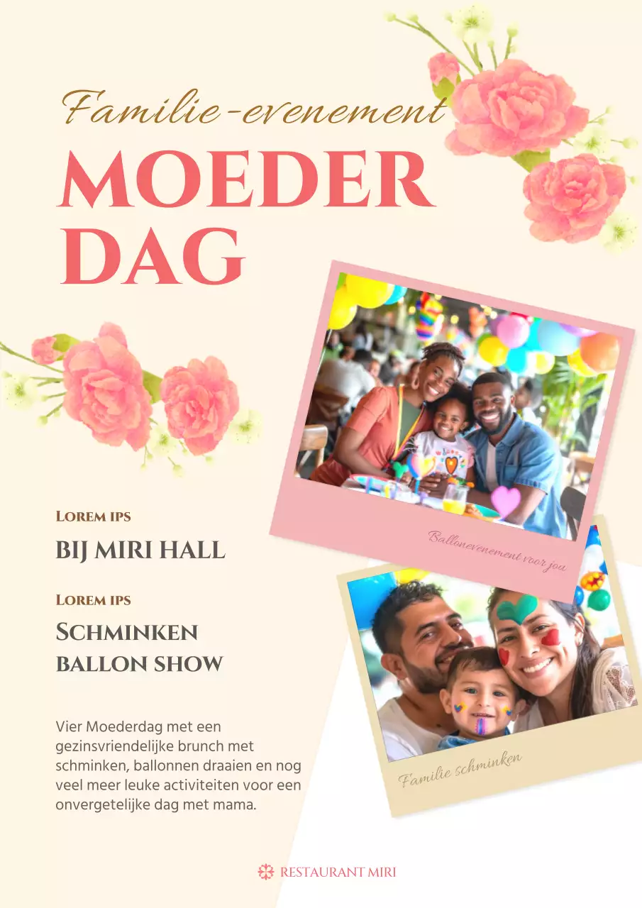 Promoot een luxe Moederdag-evenement in roze en beige