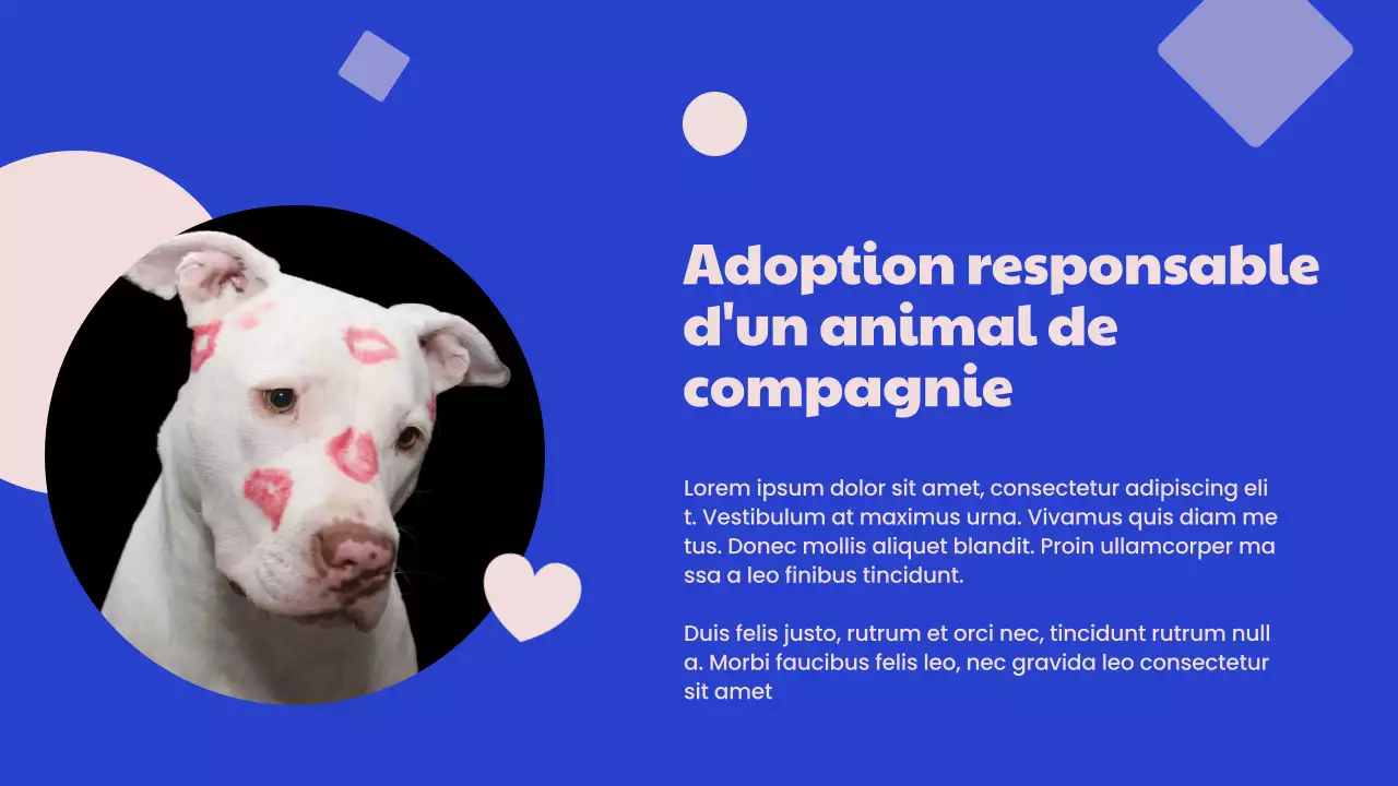 Campagne du centre d'adoption moderne bleu et rose