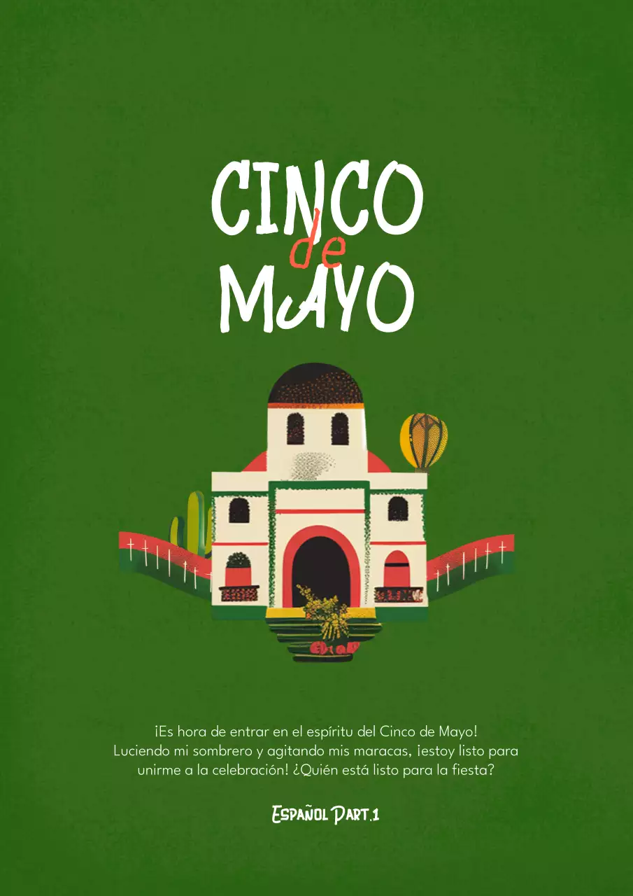 Diseño de cartel vintage de concepto mexicano en verde