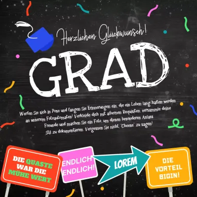 Black Pop Graduation Party Fotokabine Pop-up