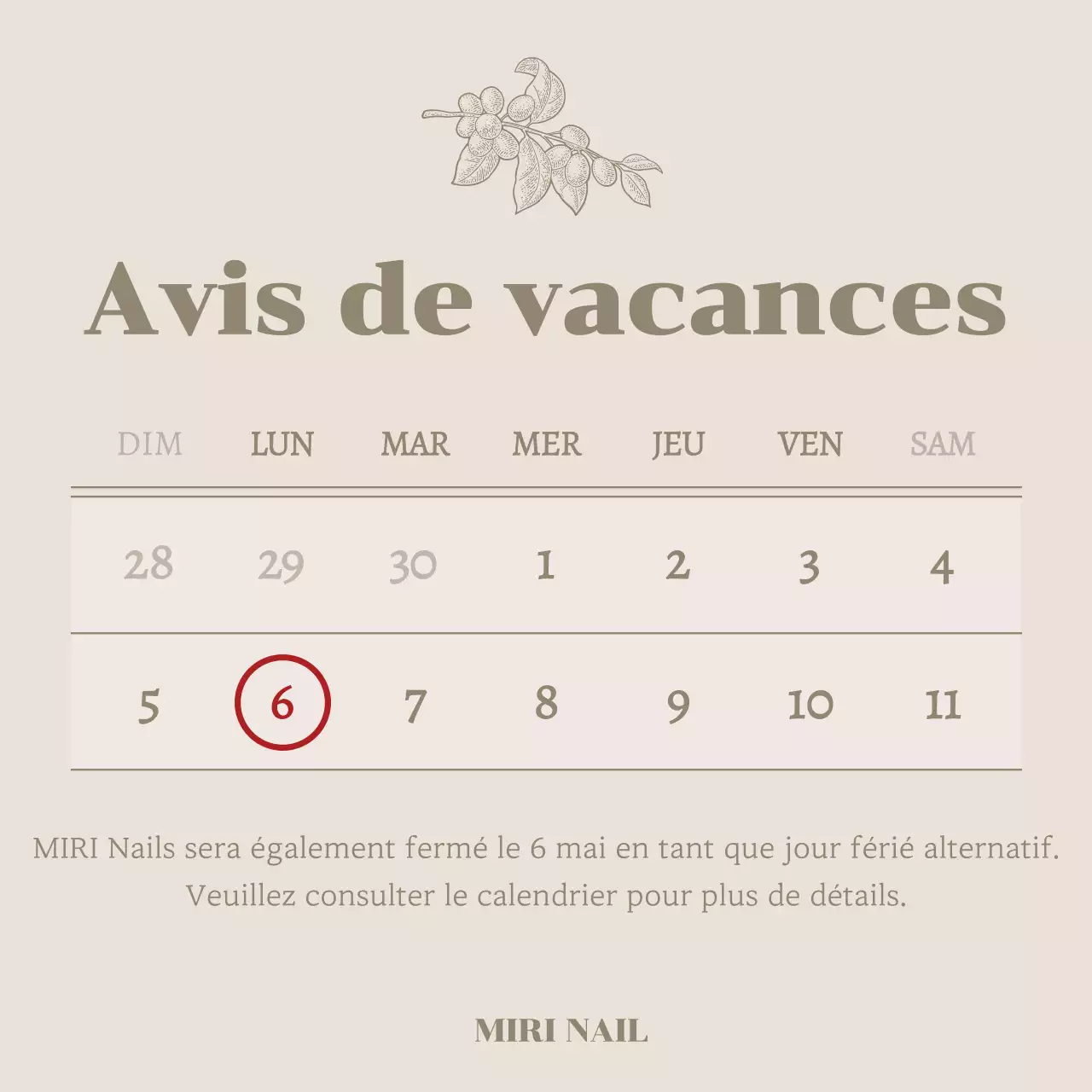 Un guide pour un calendrier minimaliste d'onglerie en beige et ivoire