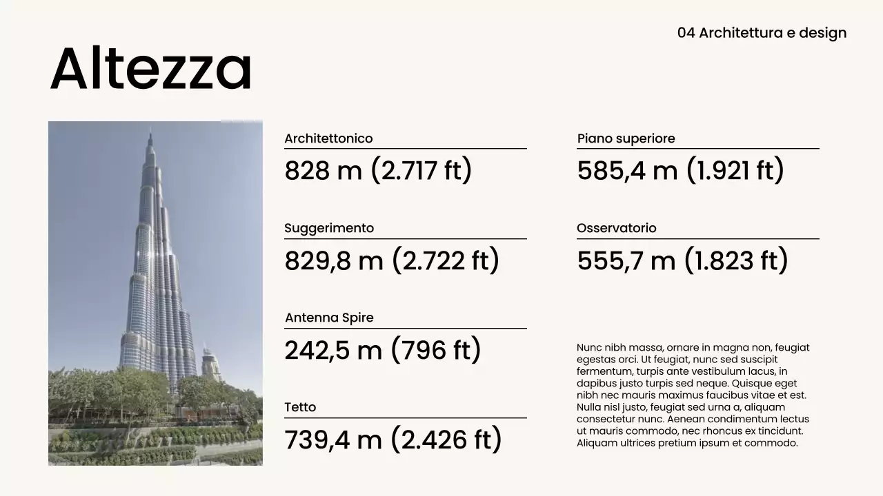 Relazione architettonica minimale in bianco e nero