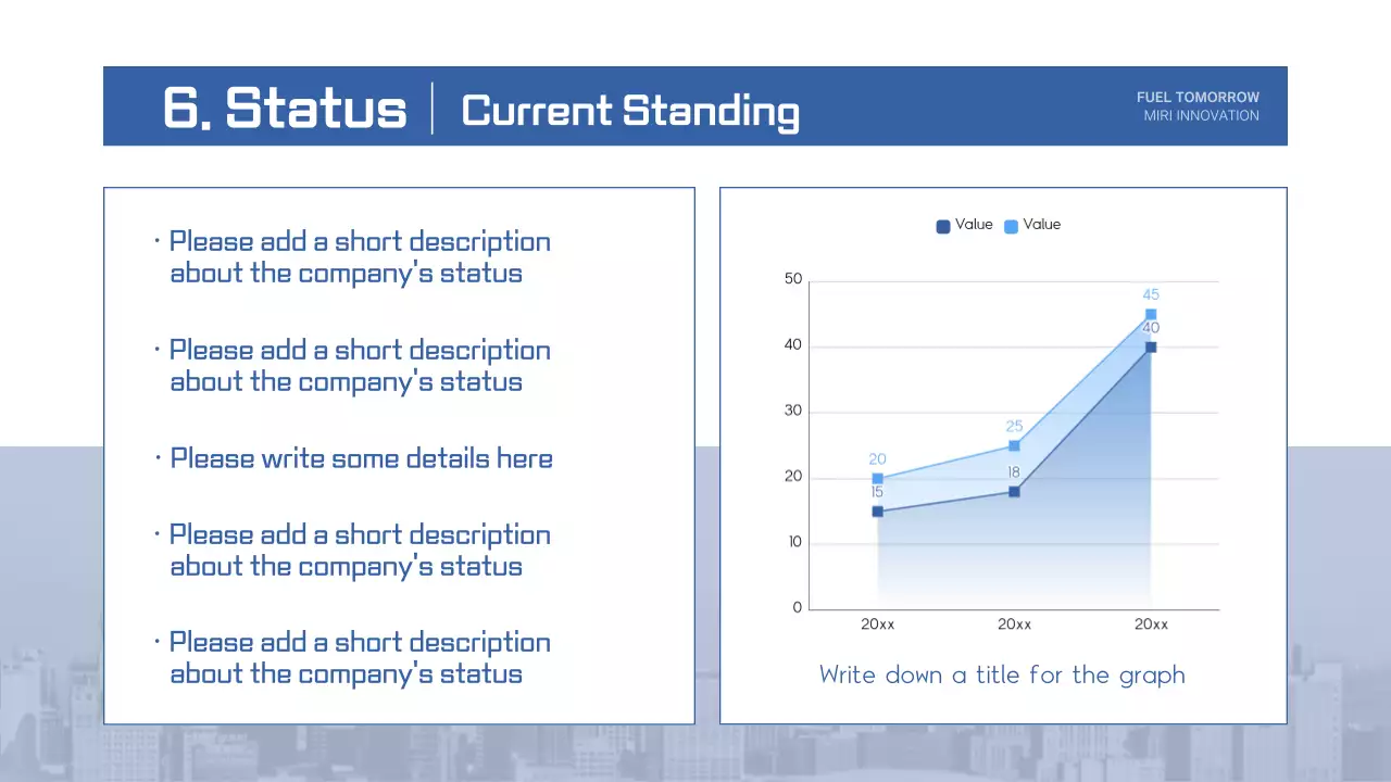 Blue Professional Oil Profile Document Presentation