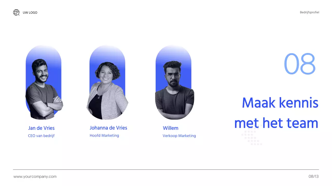 Introductie van Blue Modern Business Company