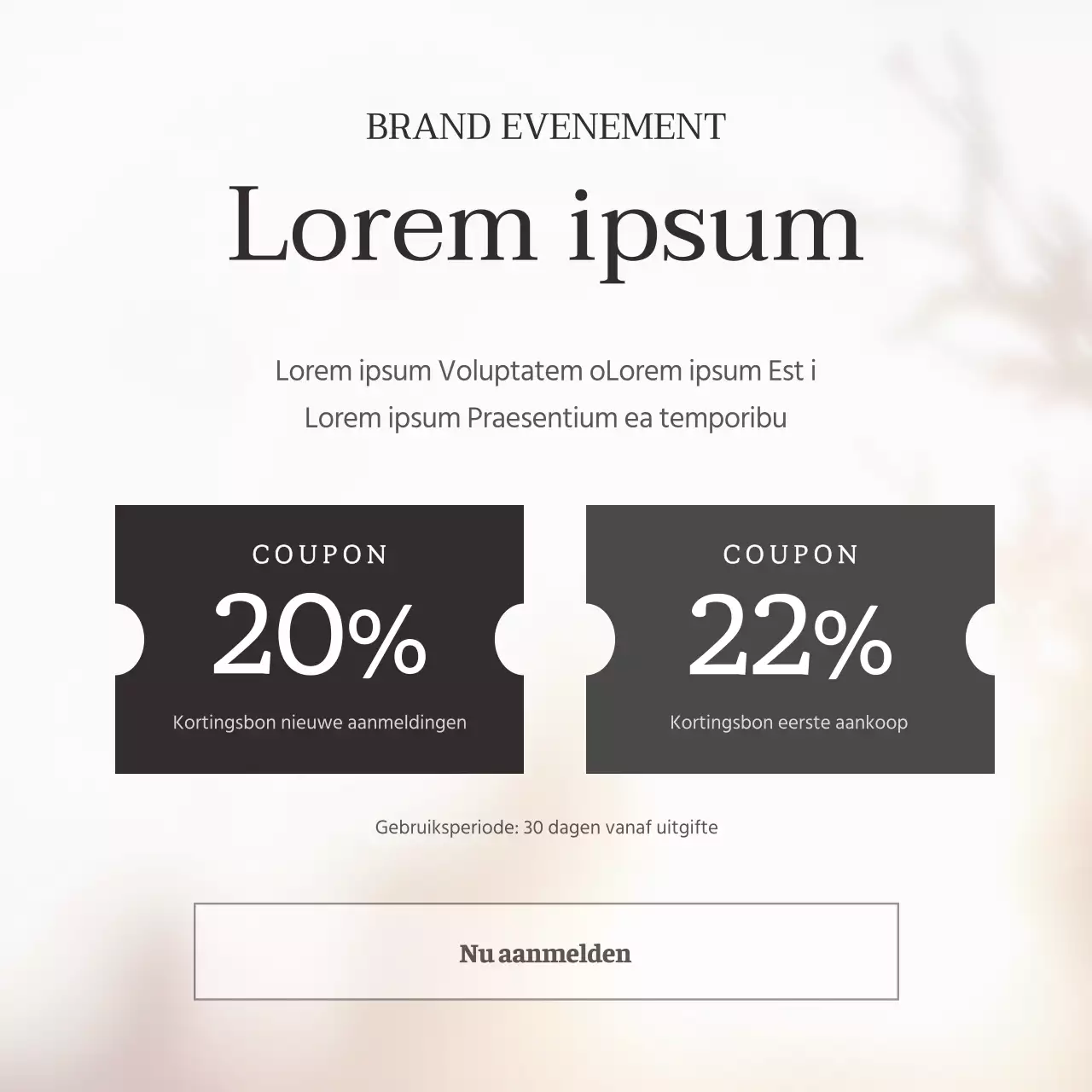 Eenvoudige meubels en interieurs in ivoor promoten