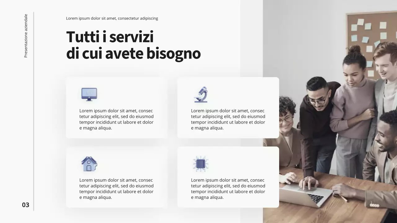 Presentazione dell'azienda Purple Blue Modern Business