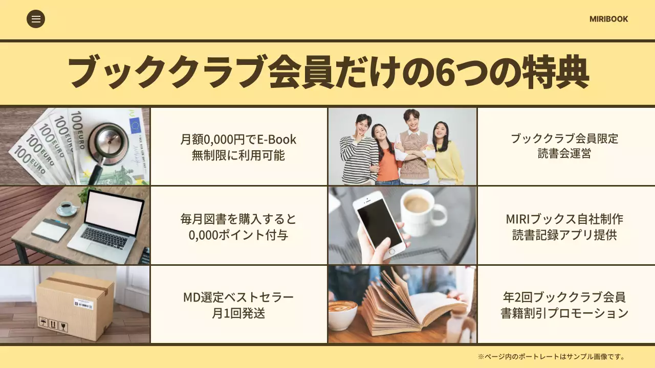 黄色 シンプル ブッククラブ ガイド プレゼンテーション