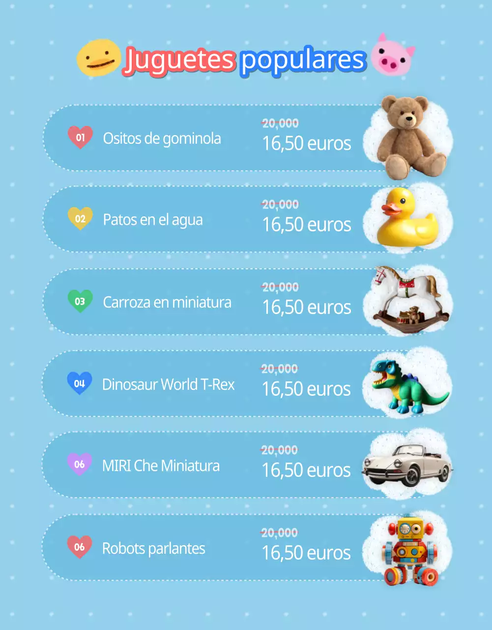 Promover regalos kitsch para el Día del Niño en azul claro