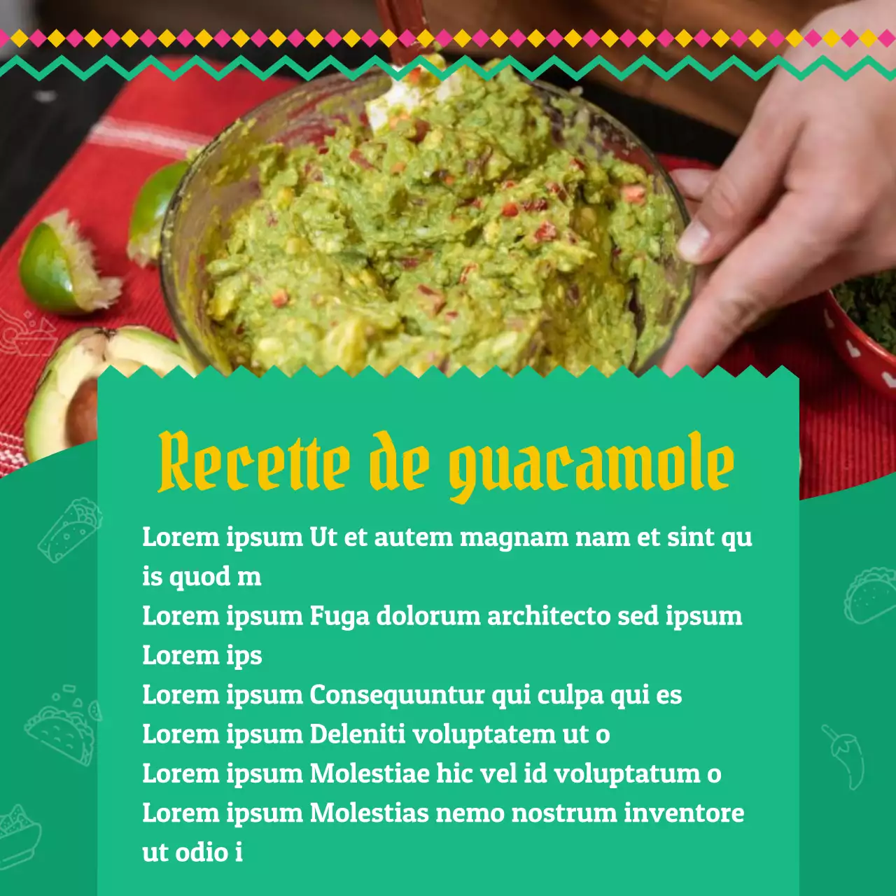 Recette traditionnelle jaune de Cinco de Mayo