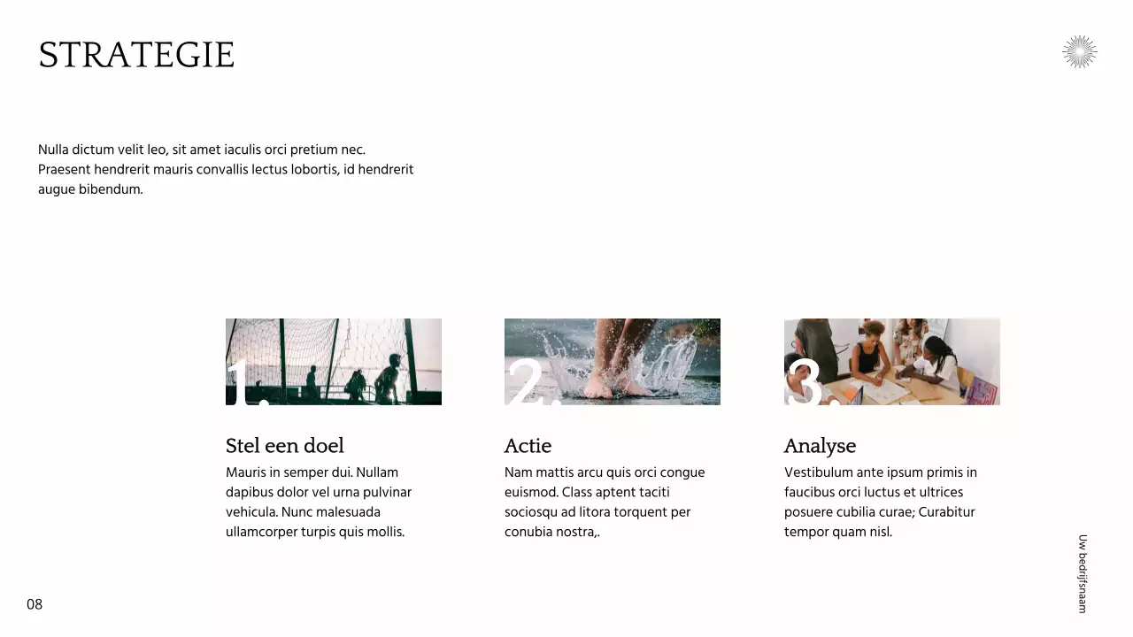 Beige Wit Minimaal Neutraal Toon Bedrijfspresentatie Pitch Deck Strategie