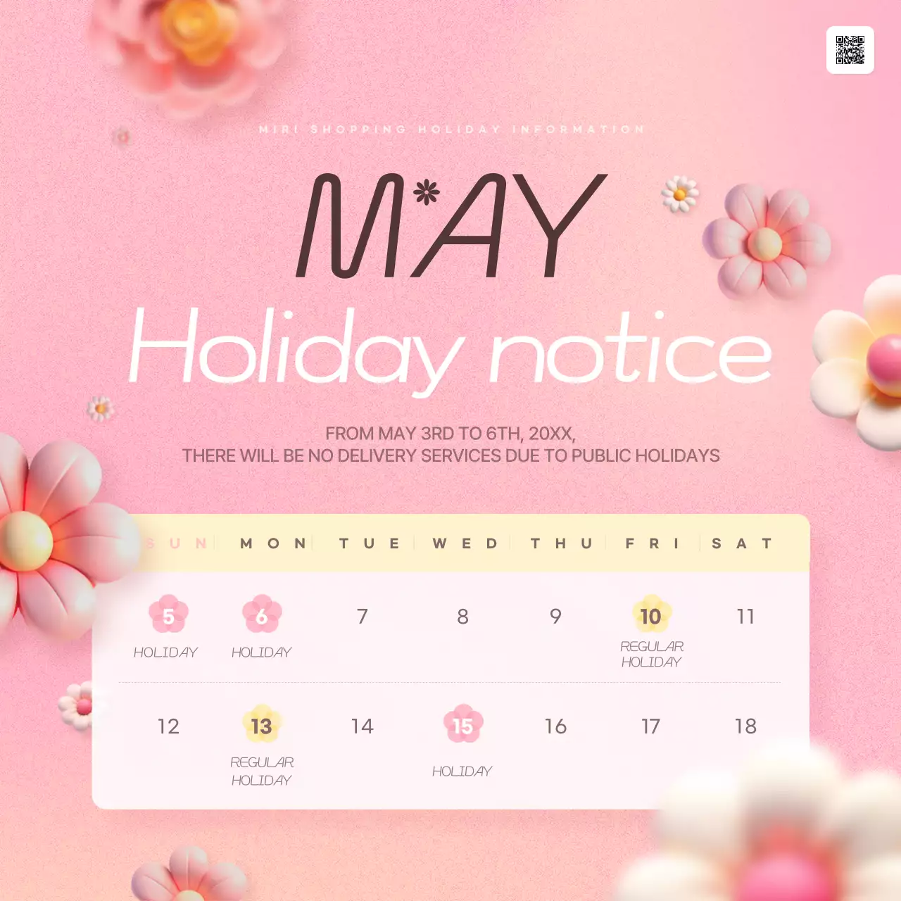 Announcing the pink and yellow trend for Family Month closures