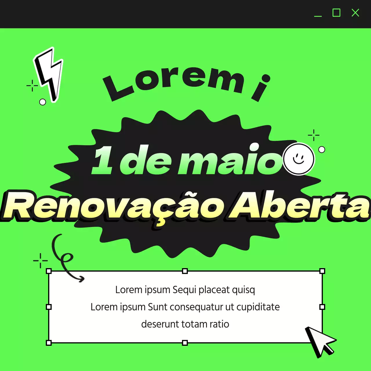 Um anúncio de reabertura kitsch com o estado da união como pano de fundo