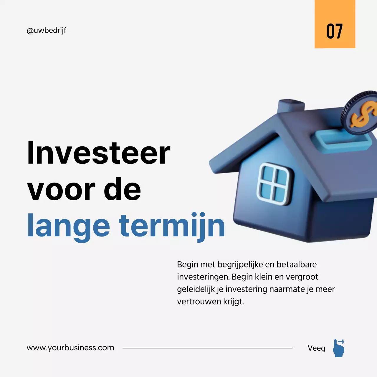 Zwart en Blauw Moderne Investeringsstrategie Gids