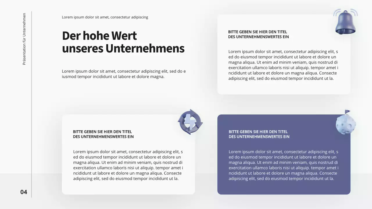 Purple Blue Modern Business Einführung des Unternehmens