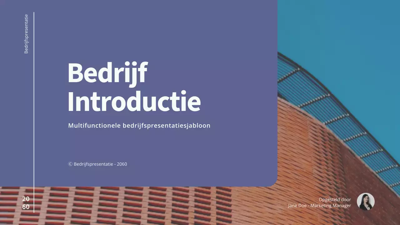 Purple Blue Introductie Modern Bedrijf